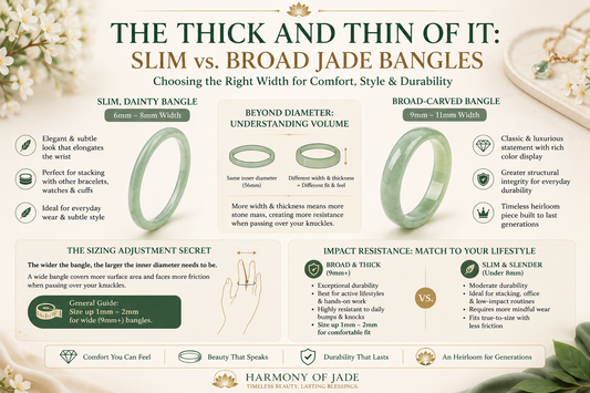 The Thick and Thin of It: Comparing Wide Broad-Carved vs. Thin Slim Jade Bangles