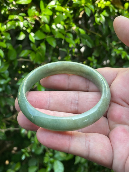 Natural Certified Burmese Jadeite Jade Bangle – Imperial Green – 58mm – JB802