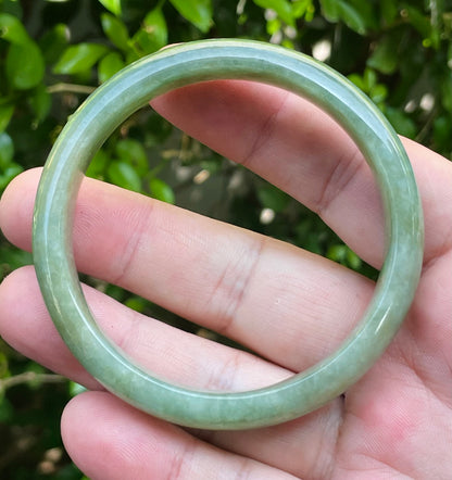 Natural Certified Burmese Jadeite Jade Bangle – Imperial Green – 58mm – JB802