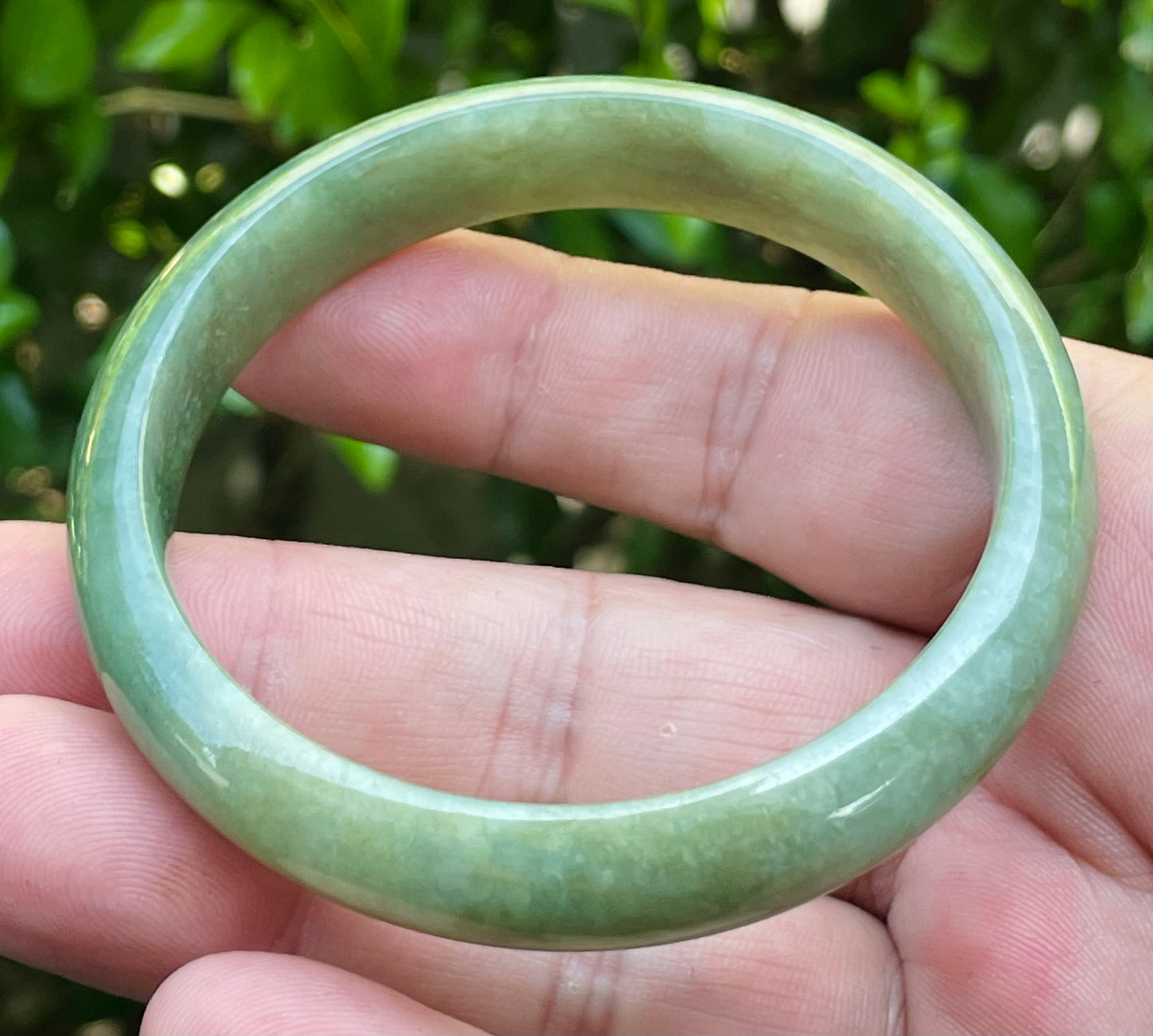 Natural Certified Burmese Jadeite Jade Bangle – Imperial Green – 58mm – JB802