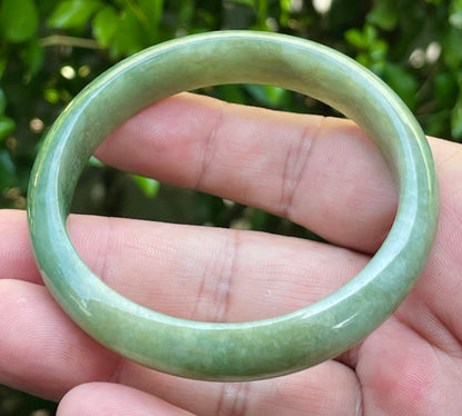 Natural Certified Burmese Jadeite Jade Bangle – Imperial Green – 58mm – JB802