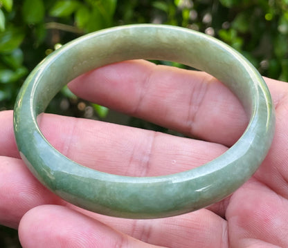 Natural Certified Burmese Jadeite Jade Bangle – Imperial Green – 58mm – JB802
