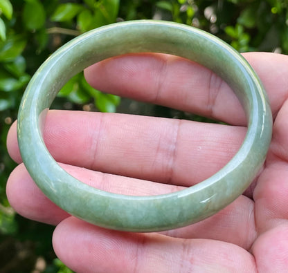 Natural Certified Burmese Jadeite Jade Bangle – Imperial Green – 58mm – JB802