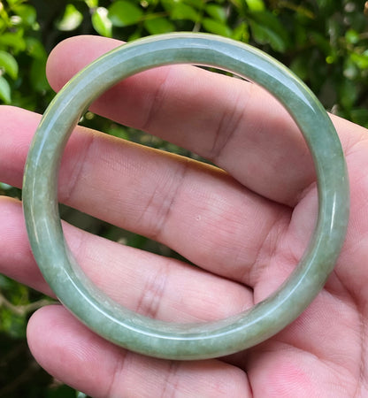 Natural Certified Burmese Jadeite Jade Bangle – Imperial Green – 58mm – JB802