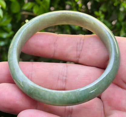 Natural Certified Burmese Jadeite Jade Bangle – Imperial Green – 58mm – JB802