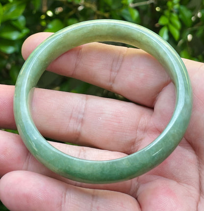 Natural Certified Burmese Jadeite Jade Bangle – Imperial Green – 58mm – JB802