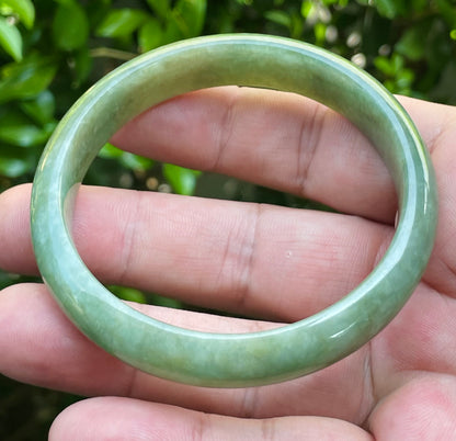 Natural Certified Burmese Jadeite Jade Bangle – Imperial Green – 58mm – JB802