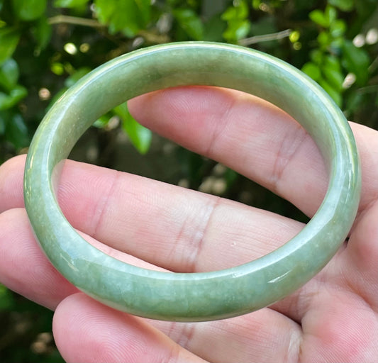 Natural Certified Burmese Jadeite Jade Bangle – Imperial Green – 58mm – JB802