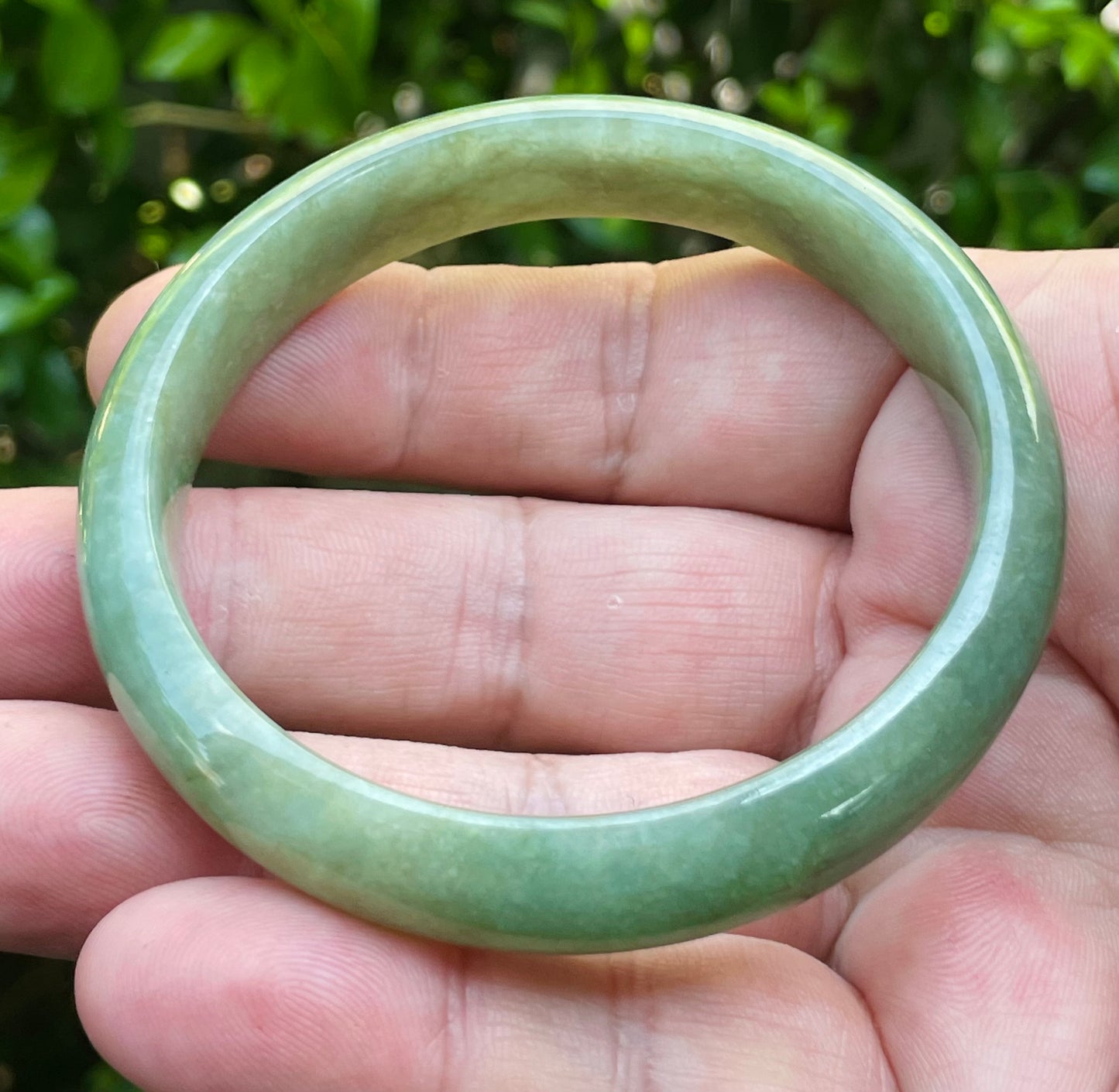 Natural Certified Burmese Jadeite Jade Bangle – Imperial Green – 58mm – JB802