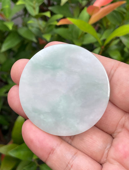 Natural Certified Burmese Jadeite Jade Pendant – Imperial Green & Bluish Milky White – Hand-Carved Dragon Motif – JP054