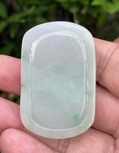 Natural Certified Burmese Jadeite Jade Pendant – Icy Imperial Green & Milky White – Hand-Carved Dragon Motif – JP056