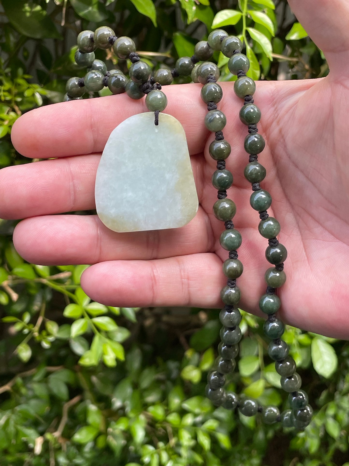 Natural Certified Burmese Jadeite Jade Pendant – Icy Light Apple Green & Yellow Hues – Hand-Carved Dragon Motif – Beaded Necklace Included – JP067