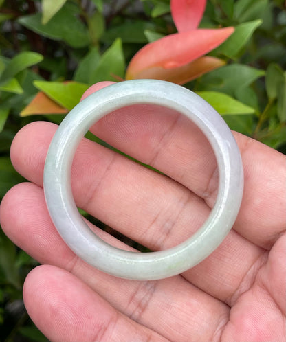 Natural Burmese Jadeite Jade Bangle – Icy Imperial Green, Lavender & Milky White – 39.2mm – JB885