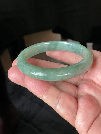 Natural Certified Burmese Jadeite Jade Bangle – Icy Apple & Imperial Green – 58.5mm – JB922