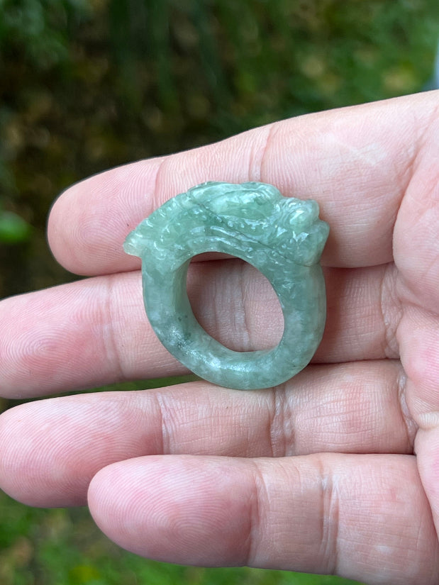 Vitreous luster and luminous glow of hand-sculpted certified Grade A Myanmar jadeite jewelry