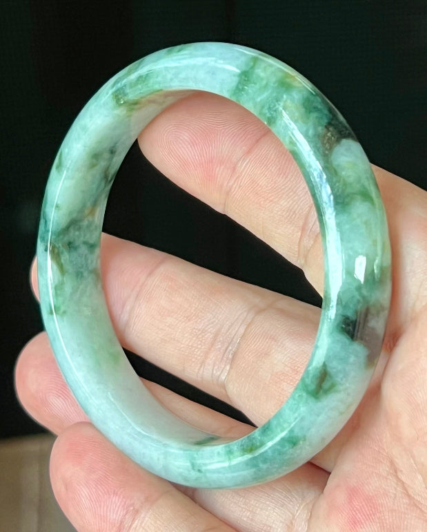 Semi-translucent glassy luster of certified Grade A Myanmar jadeite