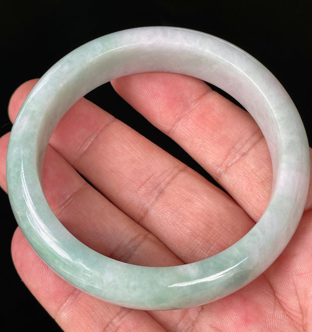 Vitreous luster of semi-translucent certified Grade A Myanmar jadeite jewelry