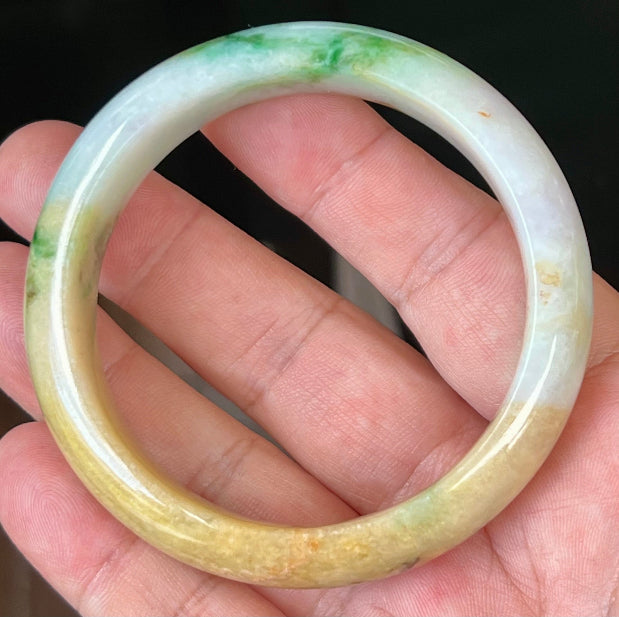 Semi-translucent glassy luster of certified Grade A Myanmar jadeite