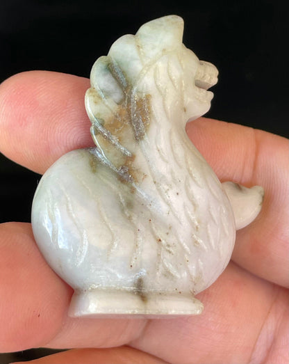 Hand-carved Genuine Type A Jade Feng Shui Dragon