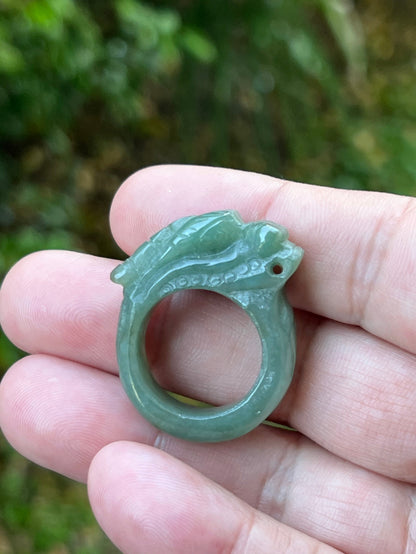 Soft vitreous luster and earthy appearance of hand-sculpted Grade A Myanmar jadeite jewelry