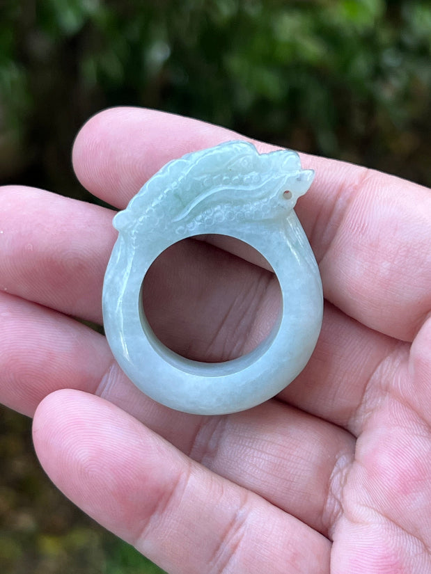 Soft vitreous luster and smooth luminous appearance of hand-sculpted Grade A Myanmar jadeite jewelry