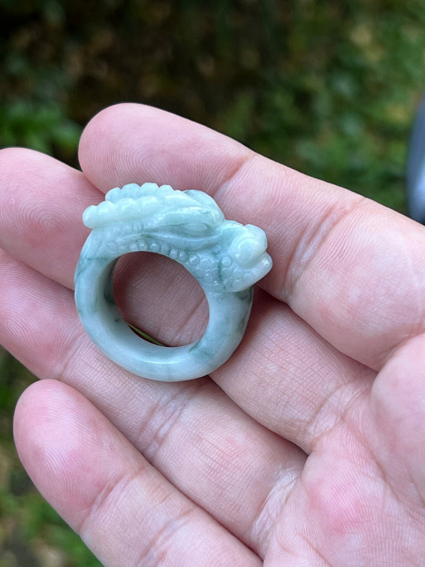 Gentle vitreous luster and semi-translucent glow of hand-sculpted Grade A Myanmar jadeite jewelry