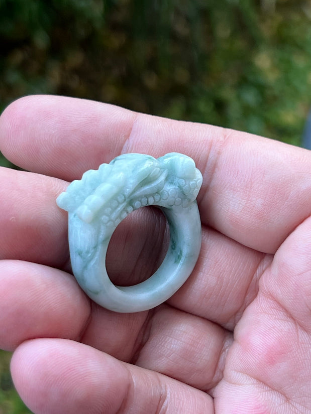 Gentle vitreous luster and semi-translucent glow of hand-sculpted Grade A Myanmar jadeite jewelry