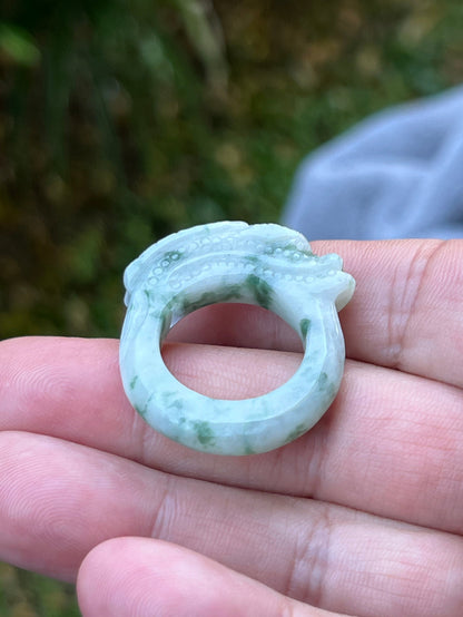 Soft vitreous luster and semi-translucent glow of hand-sculpted Grade A Myanmar jadeite jewelry