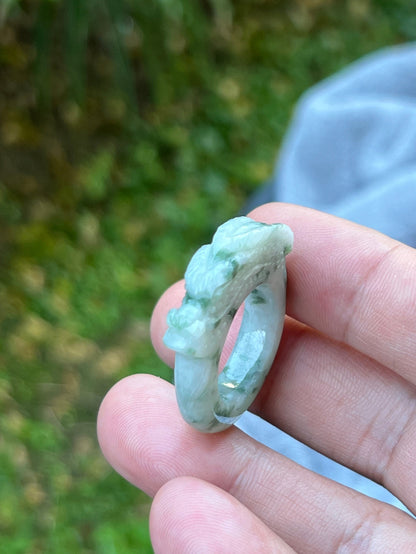 Soft vitreous luster and semi-translucent glow of hand-sculpted Grade A Myanmar jadeite jewelry