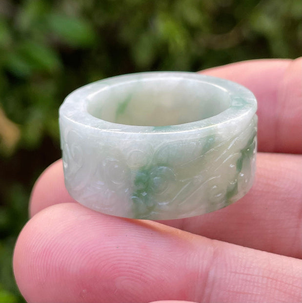 Soft vitreous luster and semi-translucent glow of hand-sculpted Grade A Myanmar jadeite jewelry