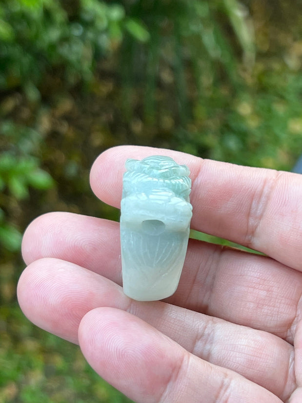 Bold, thick, and solid statement band of Size US 9.25 natural Grade A jadeite ring JDR004