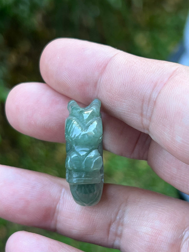 Bold, thick statement band of Size US 9 natural Grade A jadeite ring JDR001
